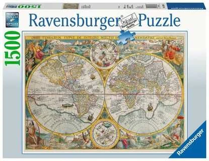 Ravensburger Dėlionė 1500 vnt. - Istorinis pasaulio žemėlapis