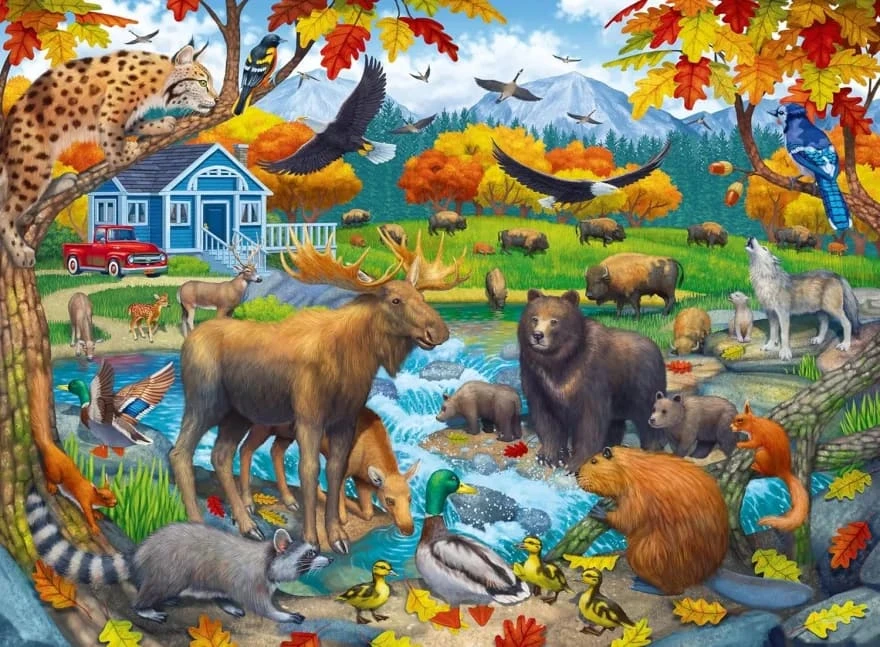 Ravensburger Dėlionė 150 vnt. - Laukinės gamtos susibūrimas