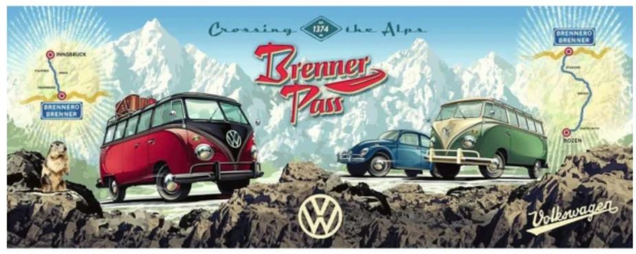 Ravensburger Dėlionė 1000 vnt. - Volkswagen aprašymas - Prekės nuotrauka