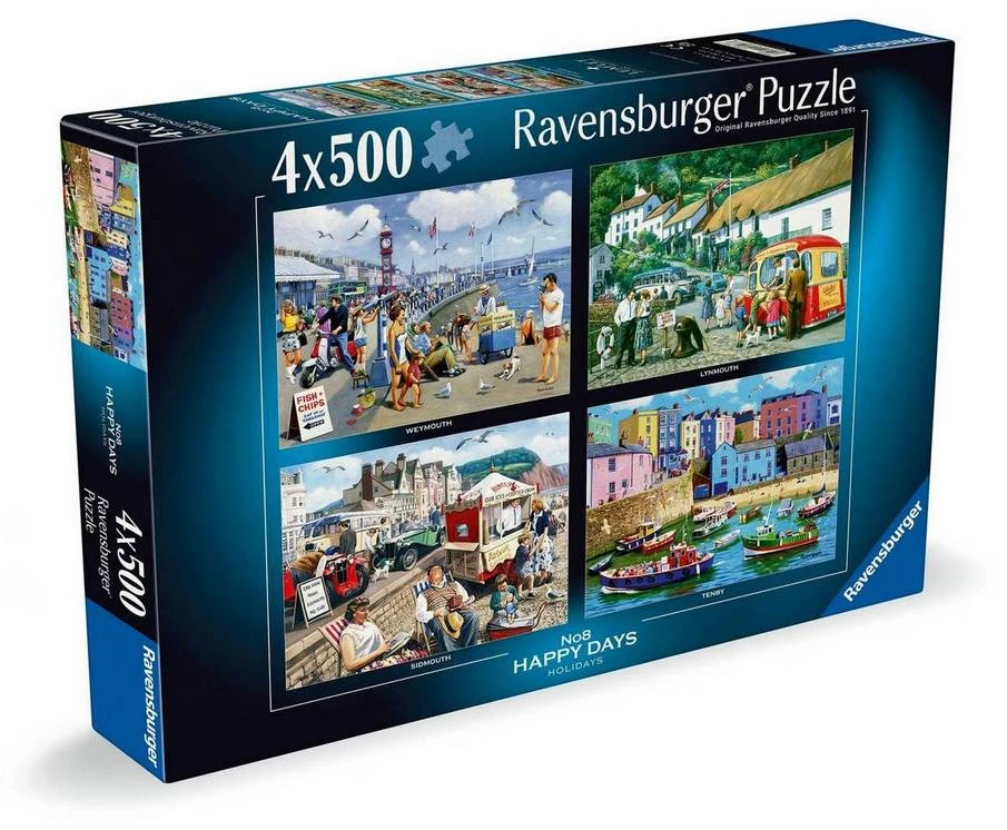 Ravensburger Dėlionė 4x500 vnt. - Atostogos