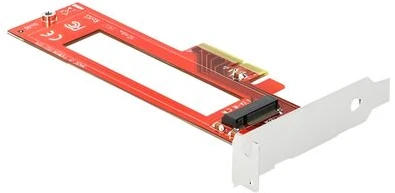 Delock PCI Express x4 kortelė su 1 x M.3 / NF1 lizdu – žemo profilio formos koeficientas