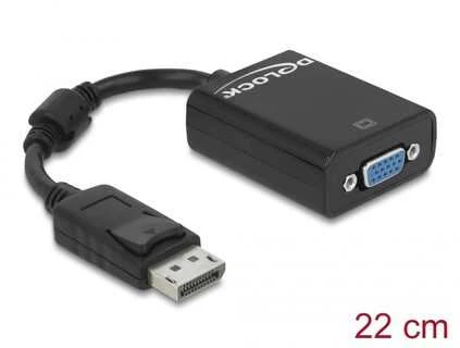 DELOCK Adapteris DP-St > VGA-Bu 22.5cm juodas