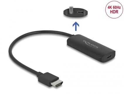 DLC DELOCK adapteris HDMI M USB Type-C F DP Alt režimas 24 cm aktyvus 4K 60 Hz