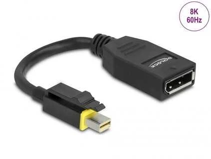 DELOCK Mini DisplayPort 1.4 į DisplayPort adapteris su fiksatoriumi 8K 60 Hz