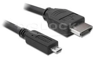 Kabelis Delock HDMI Micro - HDMI 1m juodas (82661)