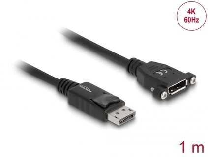 Sonstige Delock 1m M-F - 1 m - DisplayPort - DisplayPort - Vyriškas - Moteris - Auksinis