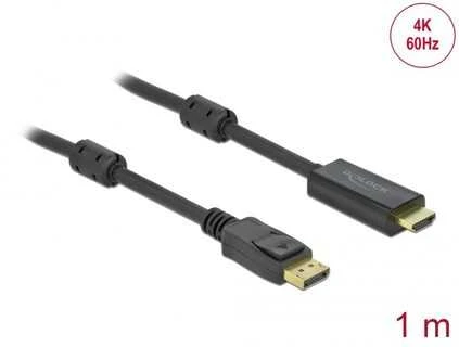 Kabelis Delock DisplayPort - HDMI 1 m juoda (85955)
