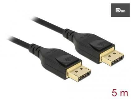 Delock Cable Displayport 1.4 vyriškas daugiau Displayport vyriškas (20 kontaktų) 8K 5m
