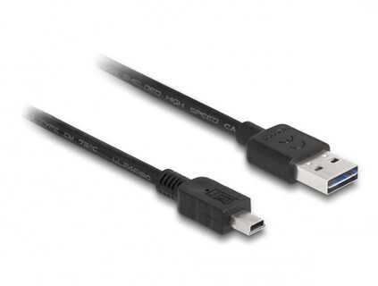 Kabelis USB Delock USB-A - miniUSB 5 m Juodas (83365)