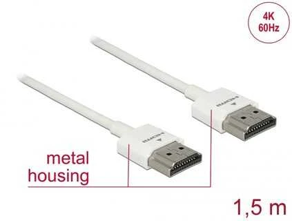 Kabelis Delock HDMI - HDMI 1,5m balta (85126)