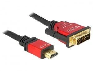 Delock High Speed HDMI laidas, HDMI A kištukas > DVI kištukas 2 m