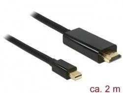 Delock Cable Mini Displayport 1.1 male > HDMI-A male 2 m juodas