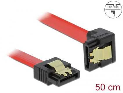 Delock SATA - SATA, 0.5m, Raudona (83979)