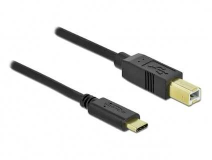 DELOCK Cable Cable USB Type-C 2.0 vyriškas > USB 2.0 Type-B male 2.0 m juodas