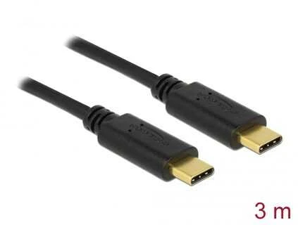 USB kabelis Delock USB-C – USB-C 3 m juodas (83325)