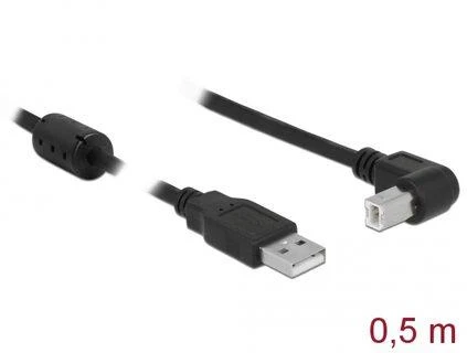 Kabelis USB Delock USB-A - USB-B 0.5 m Juodas (84809)