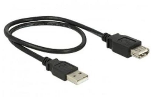Kabelis USB Delock USB-A - USB-A 0.5 m Juodas (83401)