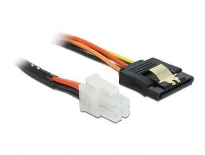 Delock SATA 15-pin - 4-pin, 0.2 m, Oranžinė (85519)