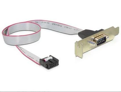DELOCK Slotblech - Seriell 1xPort žemo profilio kabelis apytiksl. 40 cm