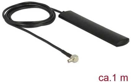 Delock Antenna LTE TS-9 kištukas 3 dBi įvairiakryptis standus juodas lipnus tvirtinimas