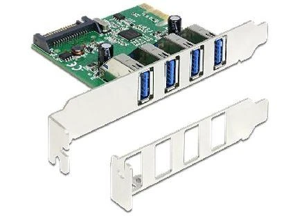 „Delock PCI Express“ kortelė > 4 x USB 3.0