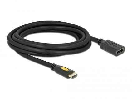 DELOCK ilginimo kabelis didelės spartos HDMI su eternetu – HDMI A kištukas > HDMI A moteriškas 3m