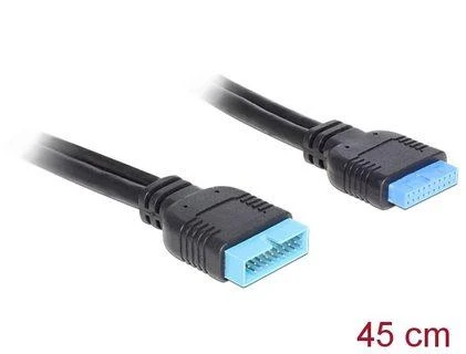 Delock prailginimo kabelis USB 3.0 kontaktų antraštė, vyriška / moteriška