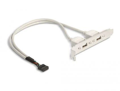 DELOCK lizdo laikiklis vidinis USB 5 kontaktai iki 2x USB2.0 išorinis