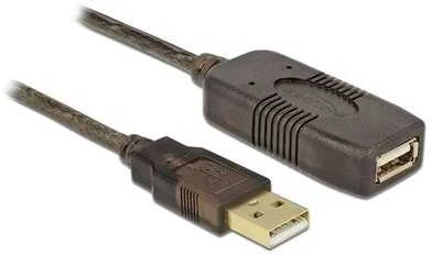 Cable DELOCK 82689 (USB M - USB F, 15m, juodos spalvos)