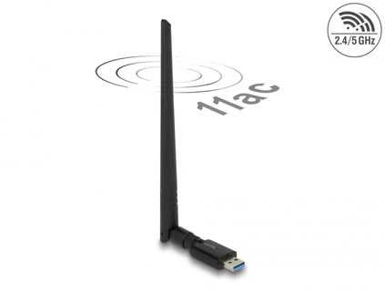 „Delock WLAN USB3.0 Stick“ dviejų juostų 2,4/5 GHz WLAN_AC 867+300 išorinė antena
