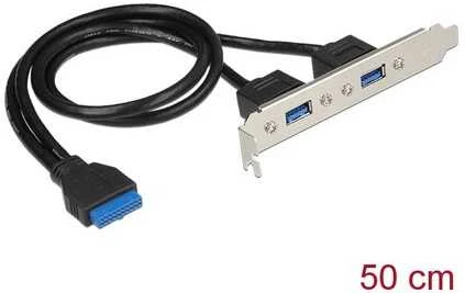 Delock išplėtimo skydelis su dviem USB 3.0 prievadais