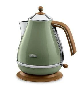DELONGHI Icona Vintage Virdulys KBOV 2001.GR, 1,7L, 2000W, Nerūdijantis plienas, Žalias/Brown