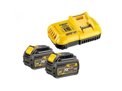 Priedų rinkinys DeWalt DCB118T2; 18/54 V; 2x6,0 Ah + pakrovėjas DCB118