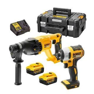 DeWalt baterinis įrankių komplektas su gręžtuvu ir suktuvu