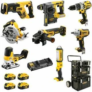 Įrankių rinkinys DeWalt DCK856P4 (DCD996+DCF894+DCH273+DCG405+DCS367+DCS335+DCS570+DCL050); 18 V; 4x5,0 Ah akum.