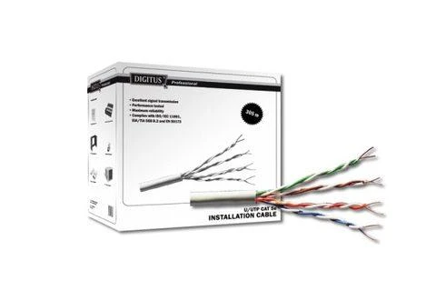 Assmann Electronic DIGITUS CAT 5e U-UTP instaliacinis kabelis žaliavinio ilgio 305 m popierinė dėžutė