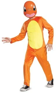 Disguise Karnavalinis kostiumas Pokemon Charmander kostiumas oranžinis kaukė Kigurumi 109-126 cm (4-6 metai)
