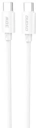 Dudao L4C USB-C / USB-C 30W 2m kabelis – baltos spalvos