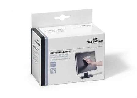Valiklis Servetėlės ekranui valyti DURABLE Screenclean, 50 vnt.