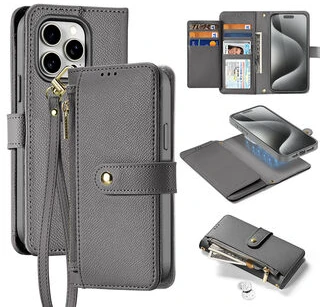 Dux Ducis Lawa odinis dėklas skirtas iPhone 15 Pro Max – pilkos spalvos
