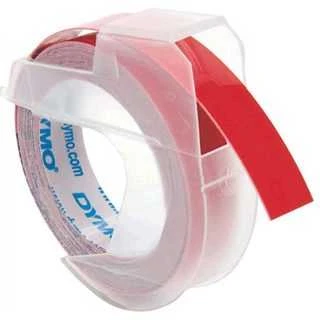 Juostelė DYMO, 9x3mm, plastikinė Balta/Raudona