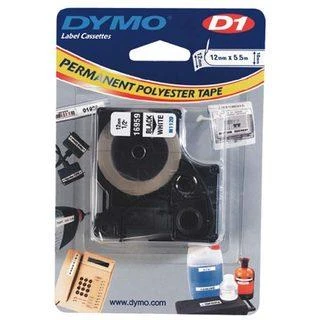 D1 ženklinimo juosta ,12mm, juodas tekstas ant baltos juostos, 5,5 m DYMO / 16959