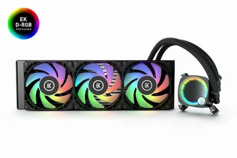 Ek Water Blocks EK Vanduo Blocks EK-Nucleus AIO CR360 Lux D-RGB AIO aušintuvas – 360 mm, juodas