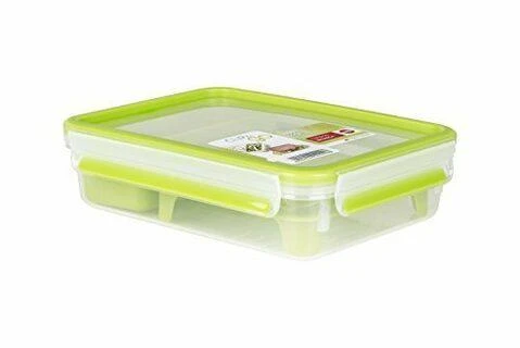 Emsa Clip&Go Priešpiečių dėžutė 518098 1,2l Transparent/Žalias