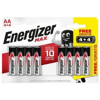 Energizer Max AA baterijos 8 vienetų pakuotė