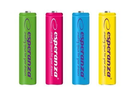 Esperanza EZA108 R6 AA Ni-MH 2000mAh baterijos, spalvotos - 4 vnt