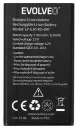 Originali EVOLVEO 1700 mAh baterija skirta EasyPhone XO