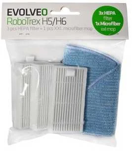 EVOLVEO RoboTrex H5, H6, priedai (3 vnt HEPA filtras + 1 vnt XXL mikropluošto šluostė)