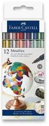 Rašiklių rinkinys Faber-Castell,1,5mm, 6 vnt, įvairių metallic spalvų, blisteryje