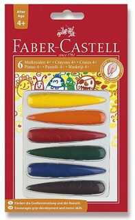 Faber-castell vaško kreidelės, 6 vnt.